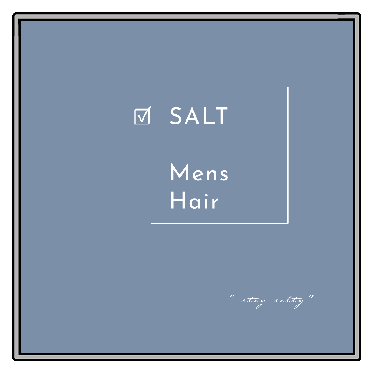 Mens hair Salt